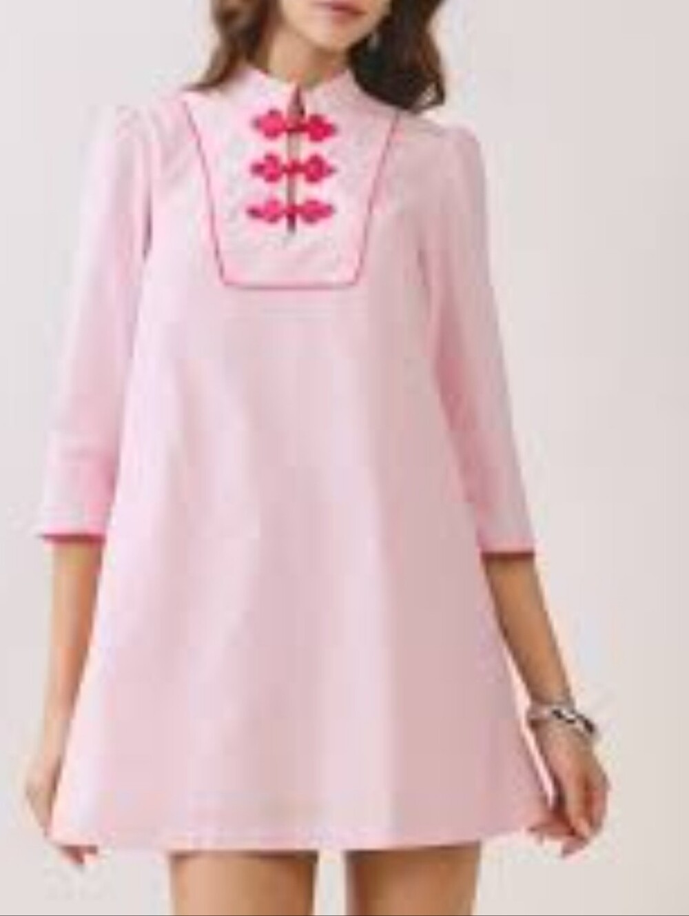 NEW Baby Pink TCEC Simone Asian Influenced Dress/Tunic.   Size S